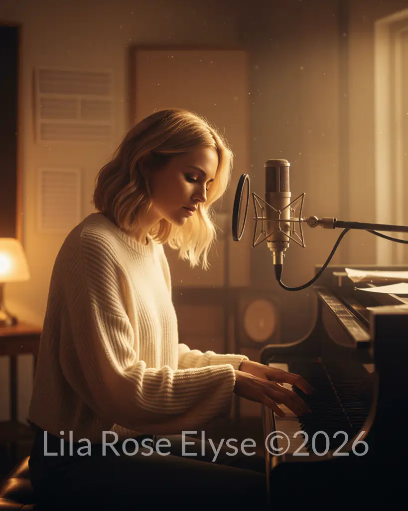 Lila Elyse is playing on the piano.